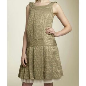 Marc Jacobs Gold Daisy Cloud Jacquard Shift Dress